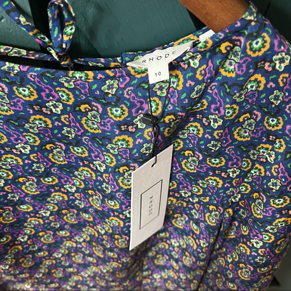 RHODE Bonnie floral-print satin dress 🤩 NWT - Picture 5 of 6